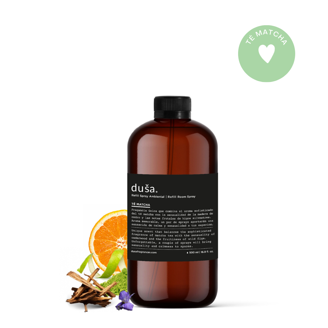 Té Matcha - Recarga Aromatizante en Spray |  Para Telas y Ropa de Cama  -  500 ml