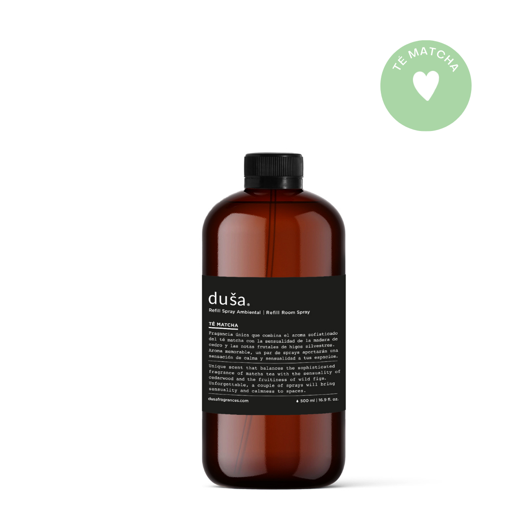 Té Matcha - Recarga Aromatizante en Spray |  Para Telas y Ropa de Cama  -  500 ml