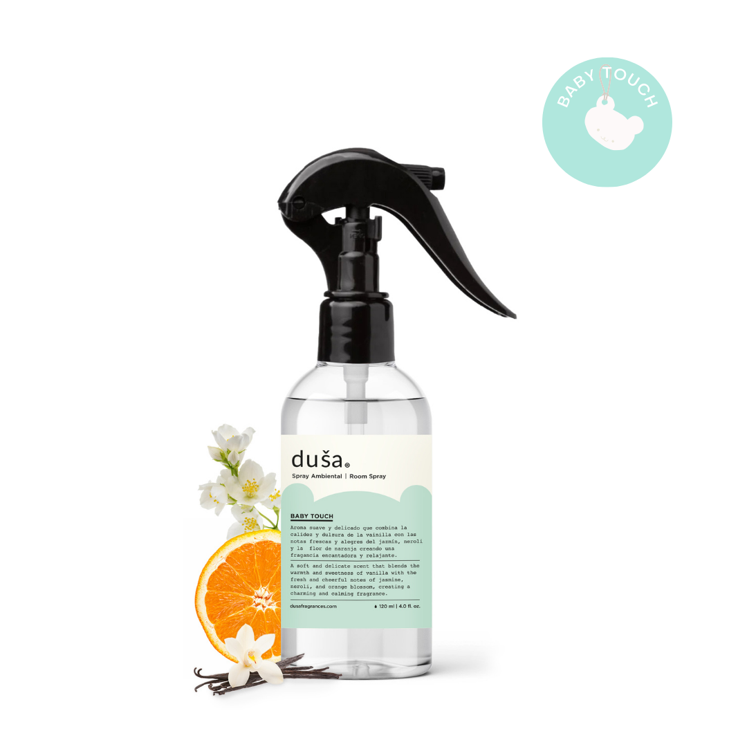 Baby Touch - Aromatizante en Spray |  Para Telas y Ropa de Cama | Eliminador de olores en Spray - 120 ml