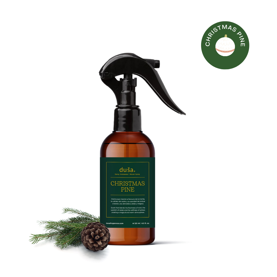 Christmas Pine - Aromatizante en Spray |  Para Telas y Ropa de Cama | Eliminador de olores en Spray - 120 ml