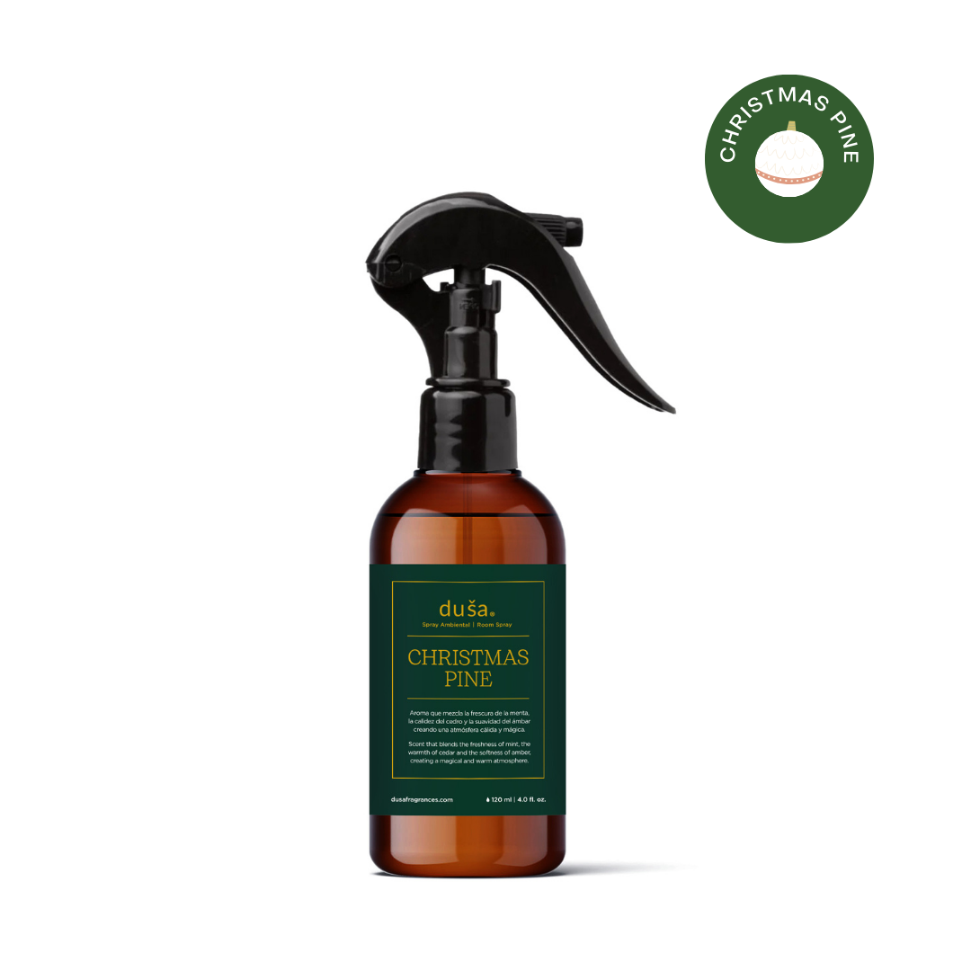 Christmas Pine - Aromatizante en Spray |  Para Telas y Ropa de Cama | Eliminador de olores en Spray - 120 ml