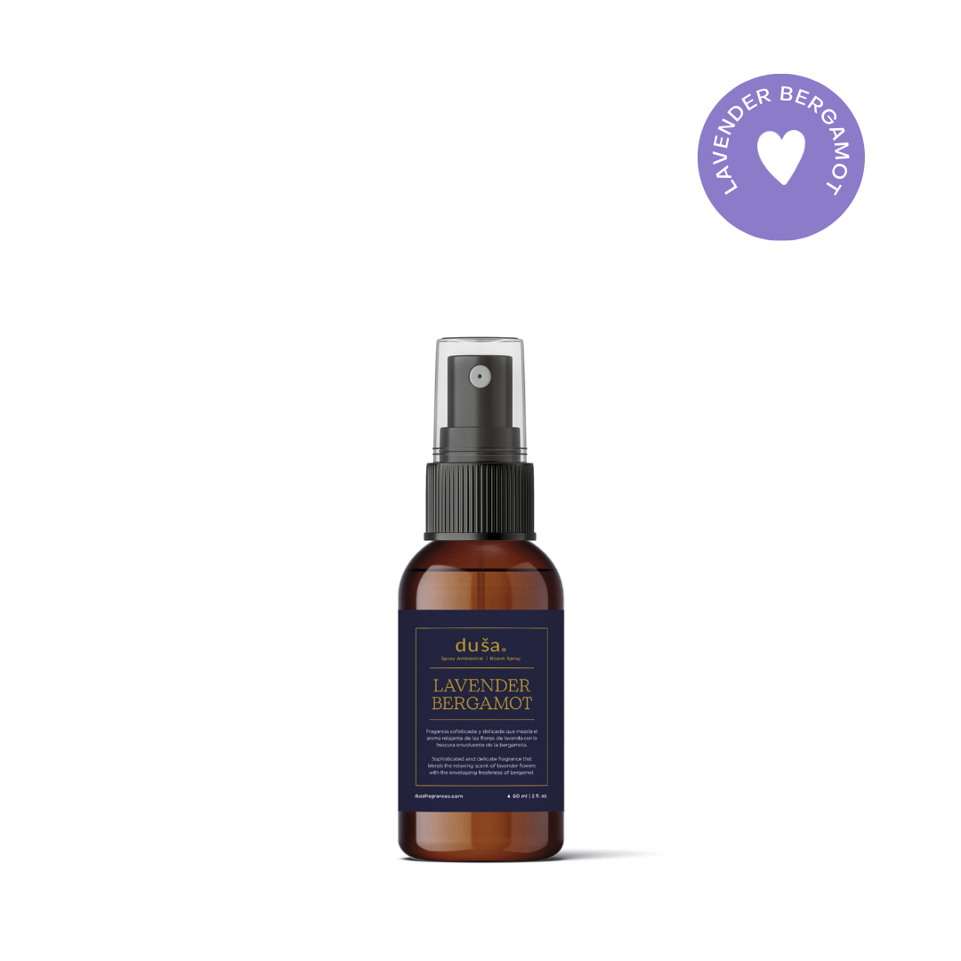 Lavender I Bergamot   - Aromatizante en Spray |  Para Telas y Ropa de Cama | Eliminador de olores en Spray - 60 ml