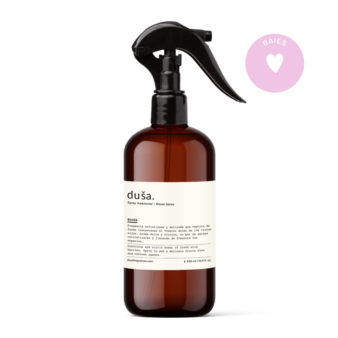 Baies - Aromatizante en Spray |  Para Telas y Ropa de Cama | Eliminador de olores en Spray - 500ml