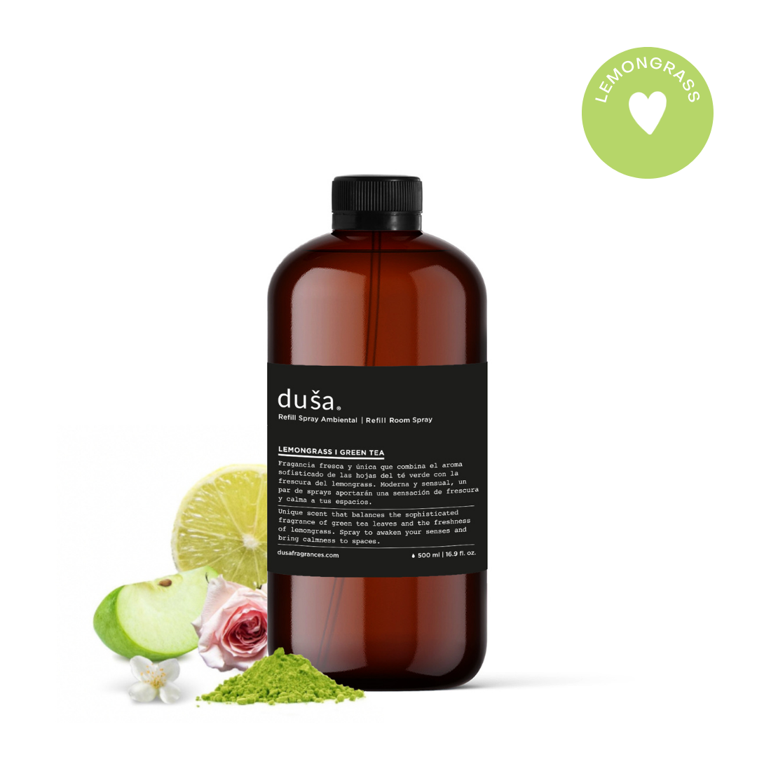 Lemongrass I Green Tea  - Recarga Aromatizante en Spray |  Para Telas y Ropa de Cama  - 500 ml