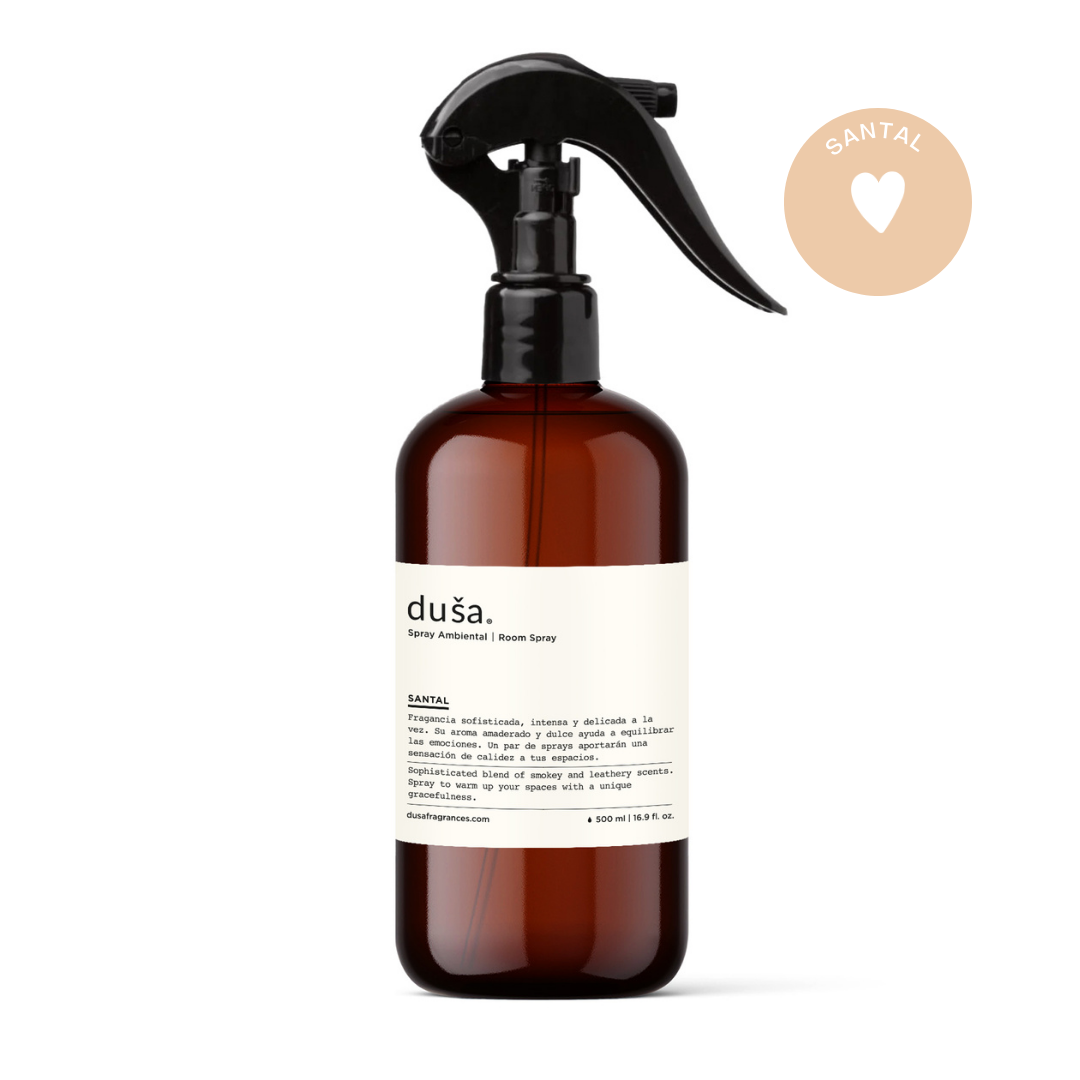 Santal - Aromatizante en Spray |  Para Telas y Ropa de Cama | Eliminador de olores en Spray - 500ml