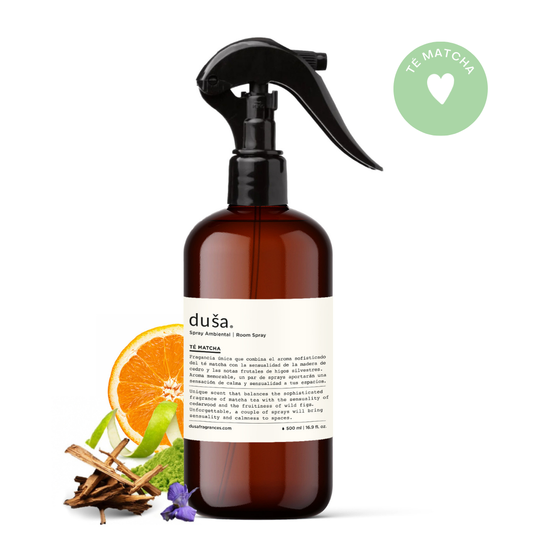 Té Matcha I Aromatizante en Spray |  Para Telas y Ropa de Cama | Eliminador de olores en Spray - 500ml