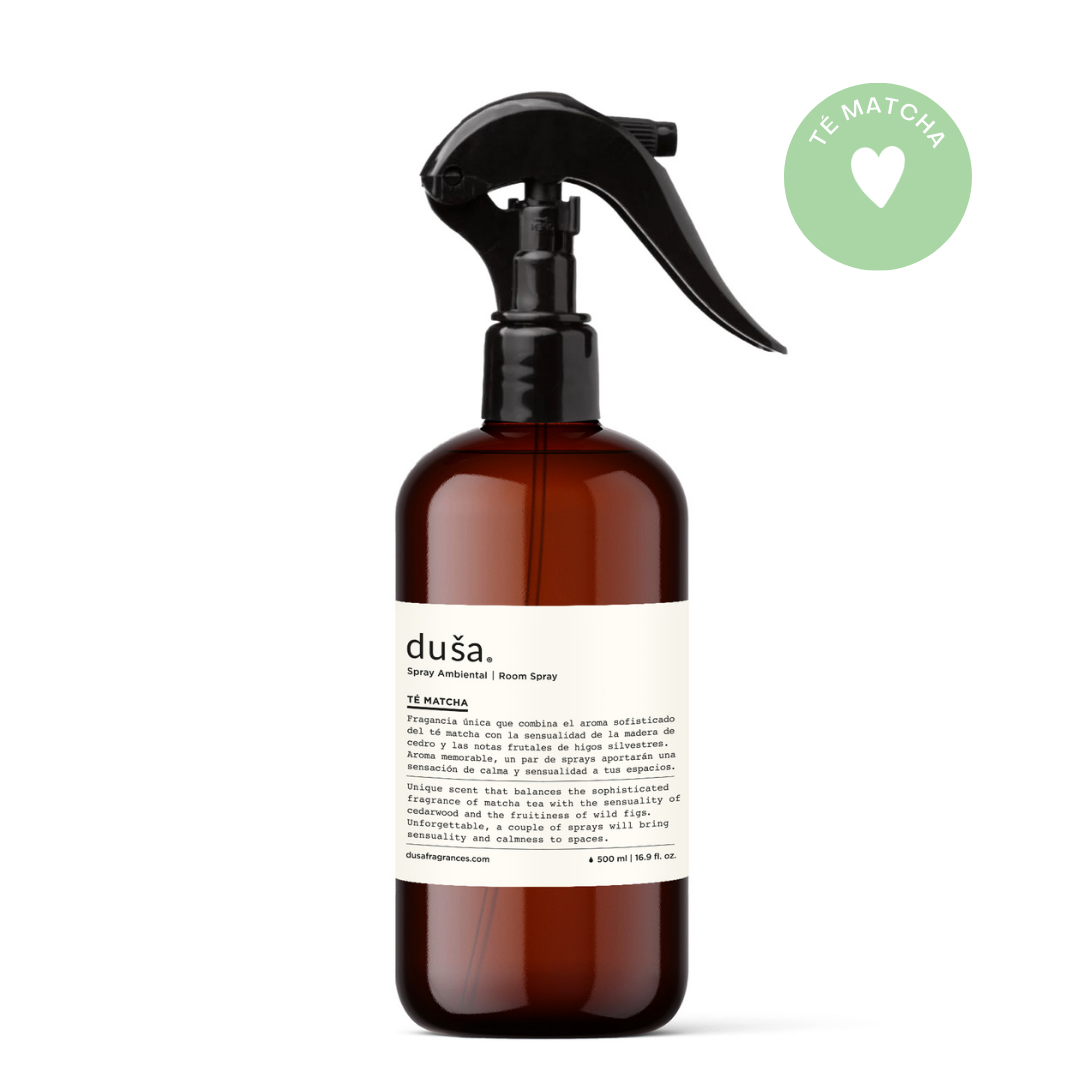 Té Matcha I Aromatizante en Spray |  Para Telas y Ropa de Cama | Eliminador de olores en Spray - 500ml