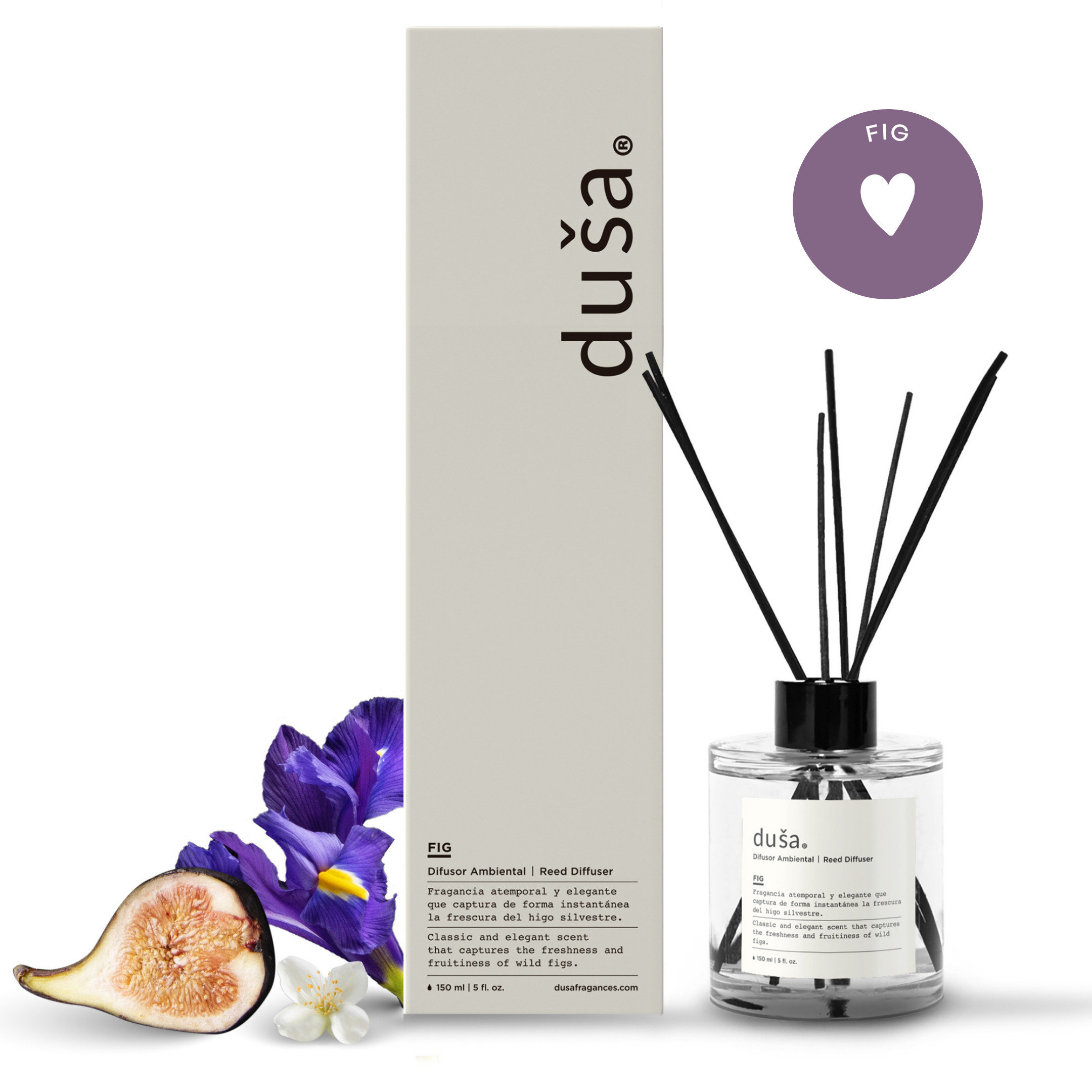 Fig - Difusor de Varillas  | Difusor Ambiental Para el Hogar y la Oficina | Difusor de Aromas y Ambientadores - 150 ml